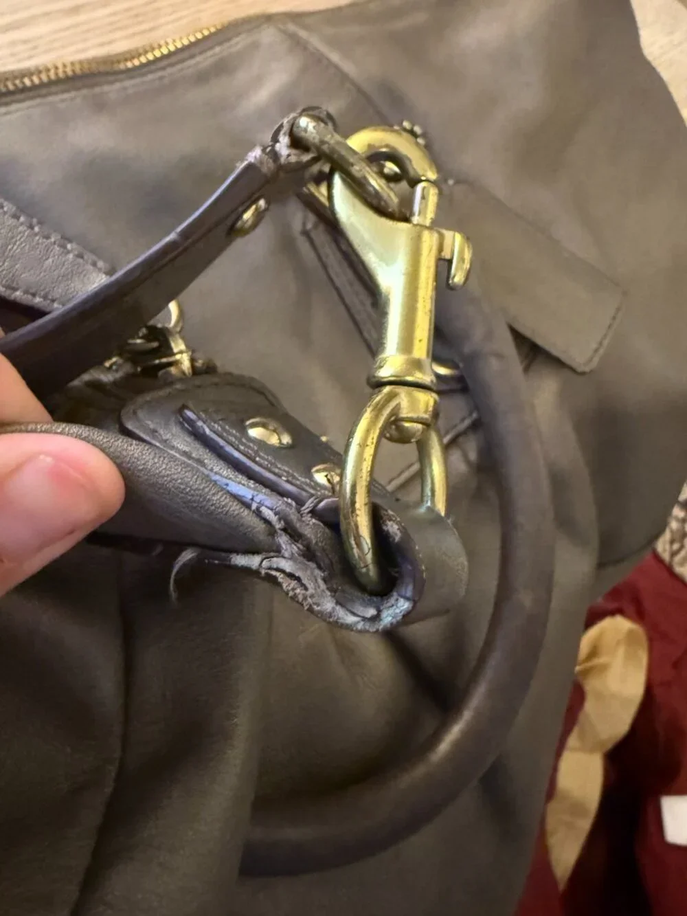 Coach Ashley Bronze Leather Y2K Slouchy 2 Way Satchel Shoulder Bag - Picture 14 of 14